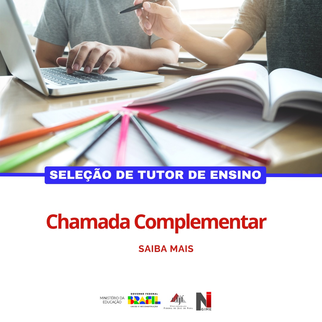Leia mais sobre o artigo VAGAS REMANESCENTES PARA TUTOR – Inscrições abertas aqui!