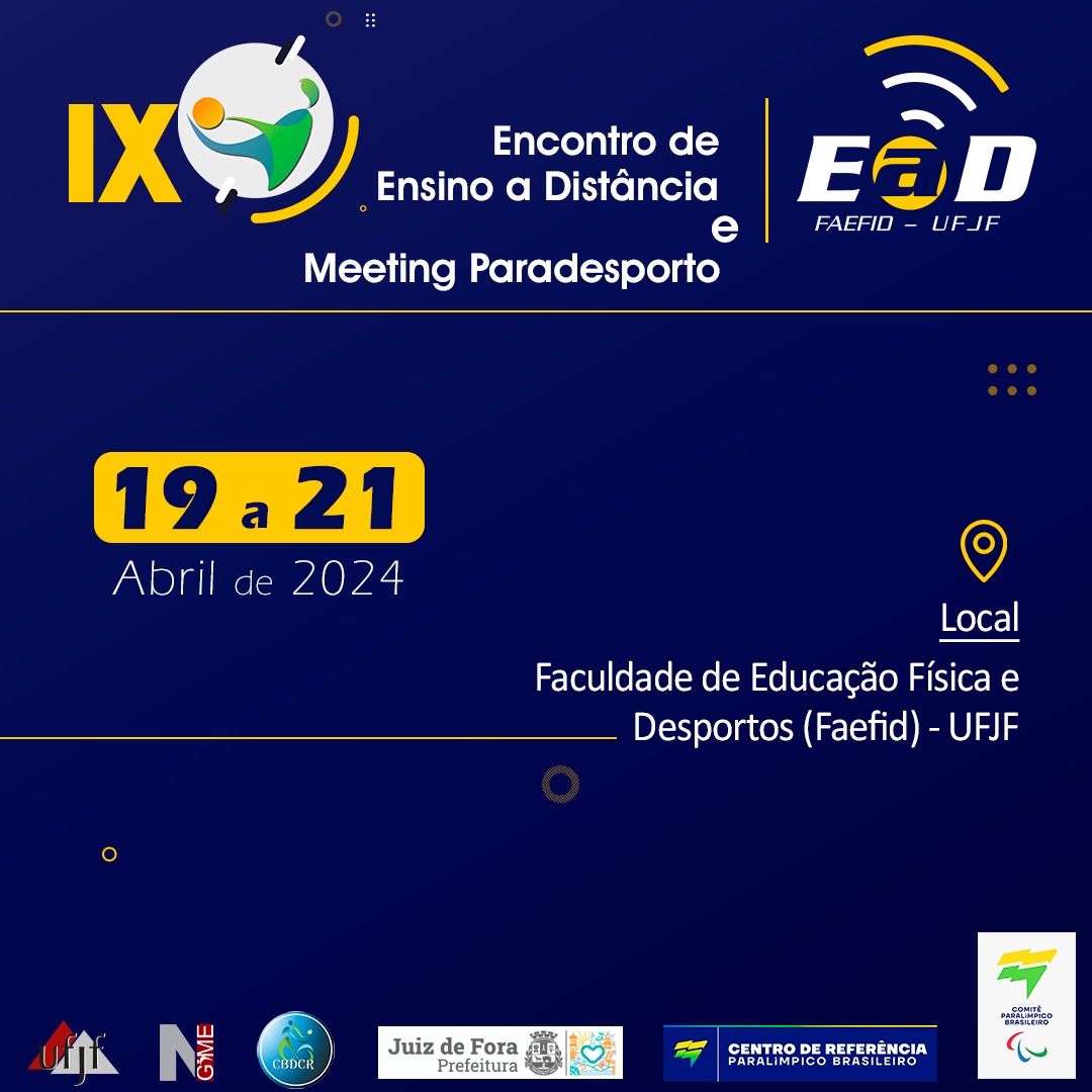 Leia mais sobre o artigo Ngime promove IX Encontro de Ensino a Distância e Meeting Paradesporto