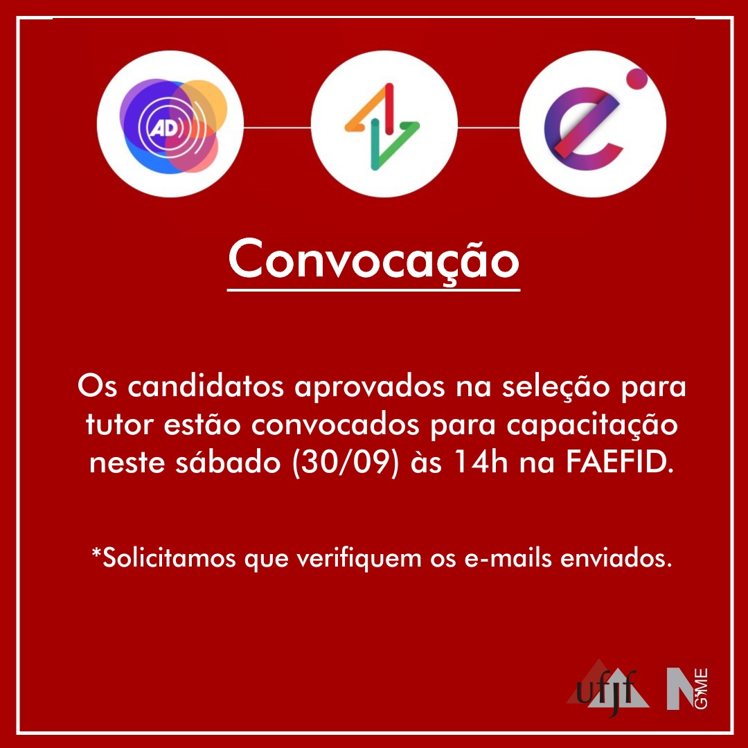 Leia mais sobre o artigo Capacitação para os tutores dos três cursos de aperfeiçoamento. Confira as listagens na aba “Editais”